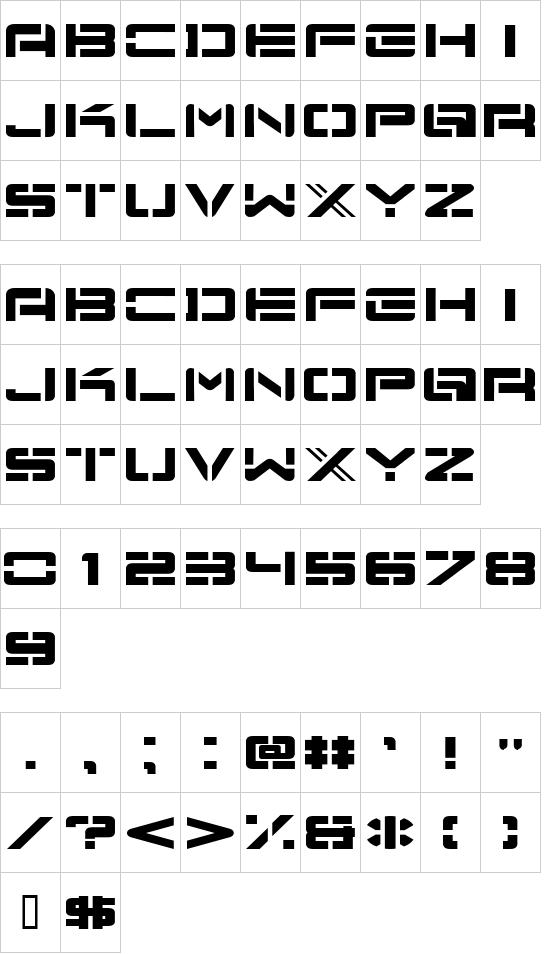 mapa de caracteres