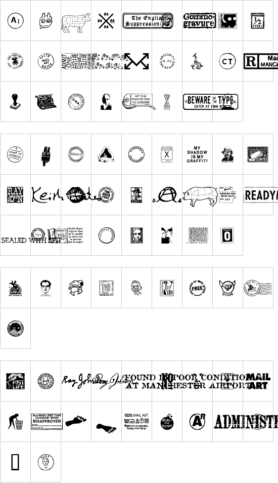mapa de caracteres