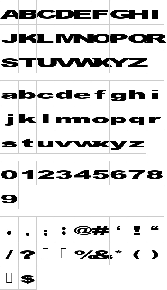 mapa de caracteres