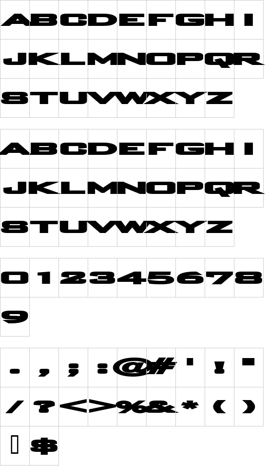 mapa de caracteres