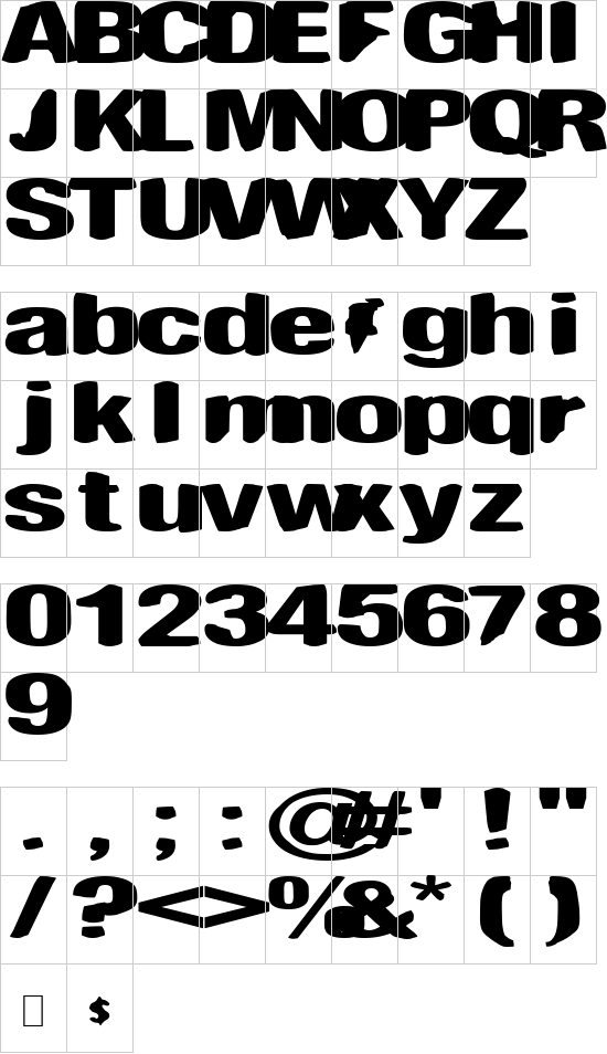 mapa de caracteres