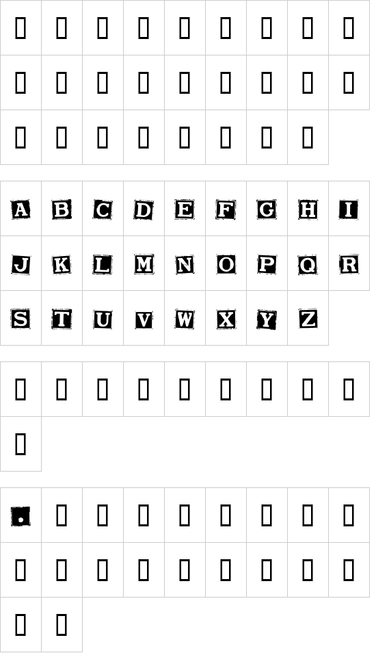 mapa de caracteres
