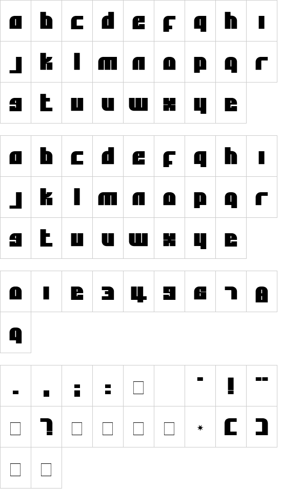 mapa de caracteres