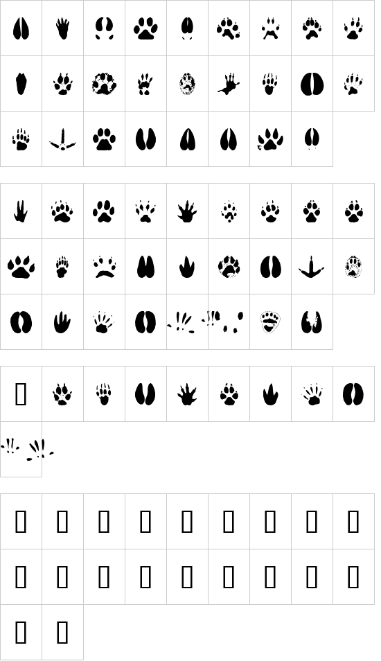 mapa de caracteres