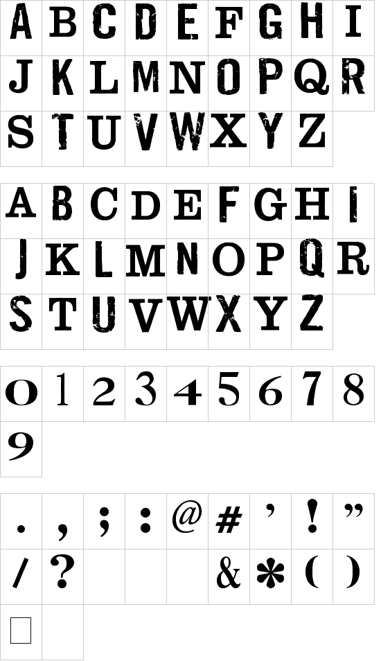 mapa de caracteres