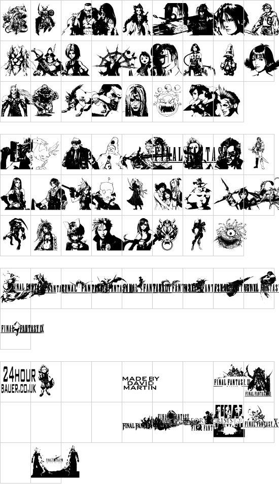 mapa de caracteres