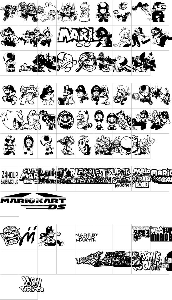 mapa de caracteres